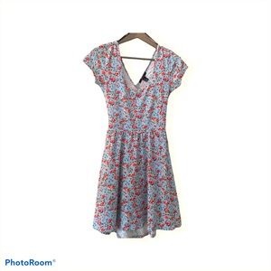 NEW Forever 21 blue floral dress SIZE M NWOT